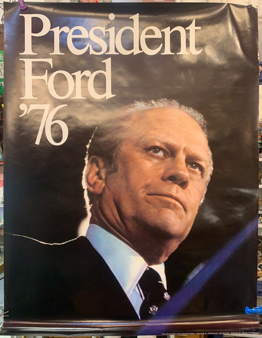 Jack Frost Designed President Ford 1976 Large Campaign Poster 38 X 50 RARE
