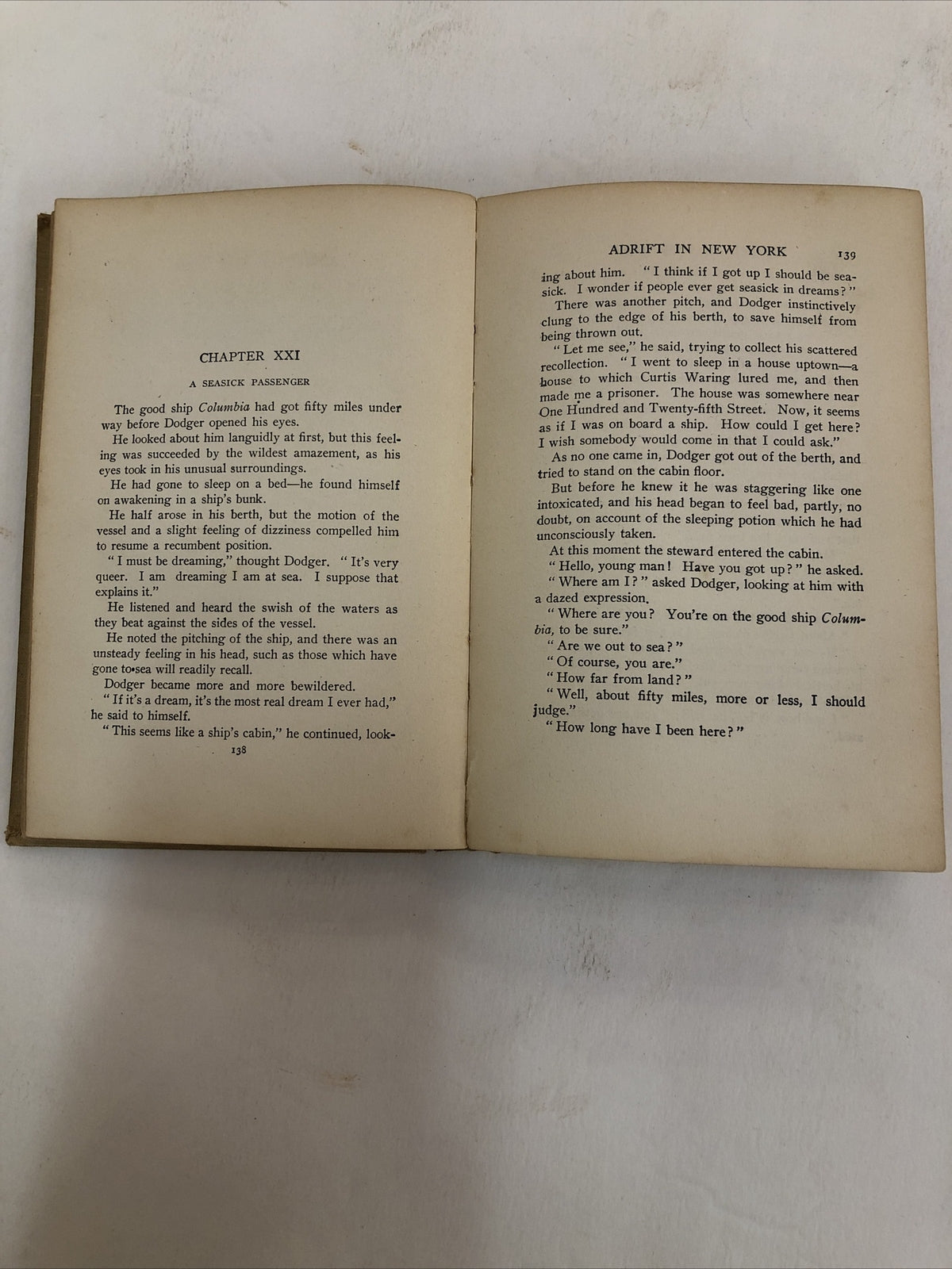 Adrift in New York - Horatio Alger Jr  Tom & Florence Braving the World HC 1907?