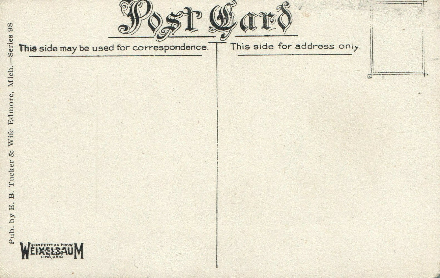 Series 98 Main Street Looking West Horse and Buggy Edmore Michigan MI Postcard