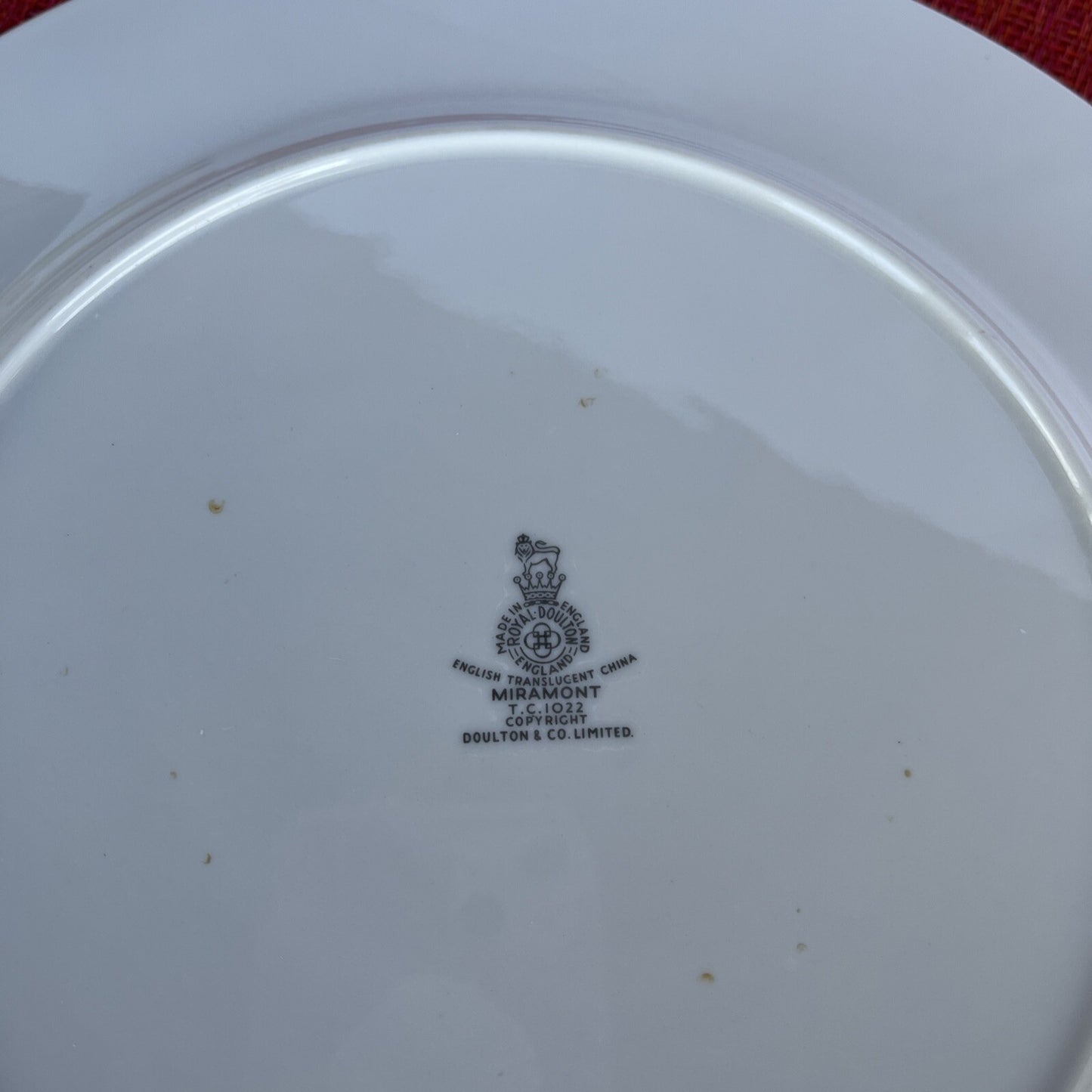 Royal Doulton Miramont TC1022 Fine China SET 2 DINNER PLATES - 10.75