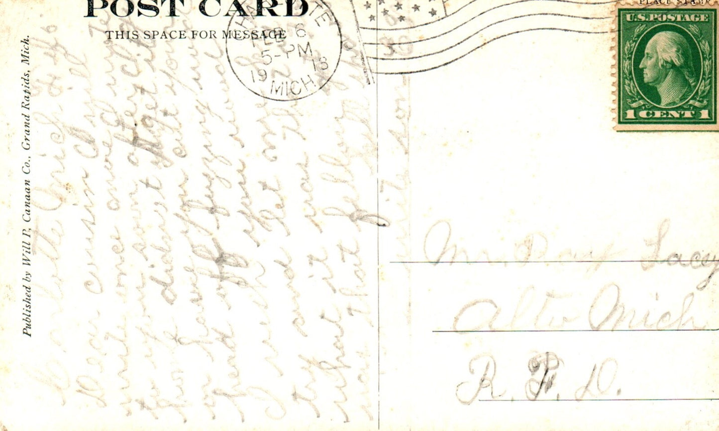 Baptist Church in Alto Michigan Postcard