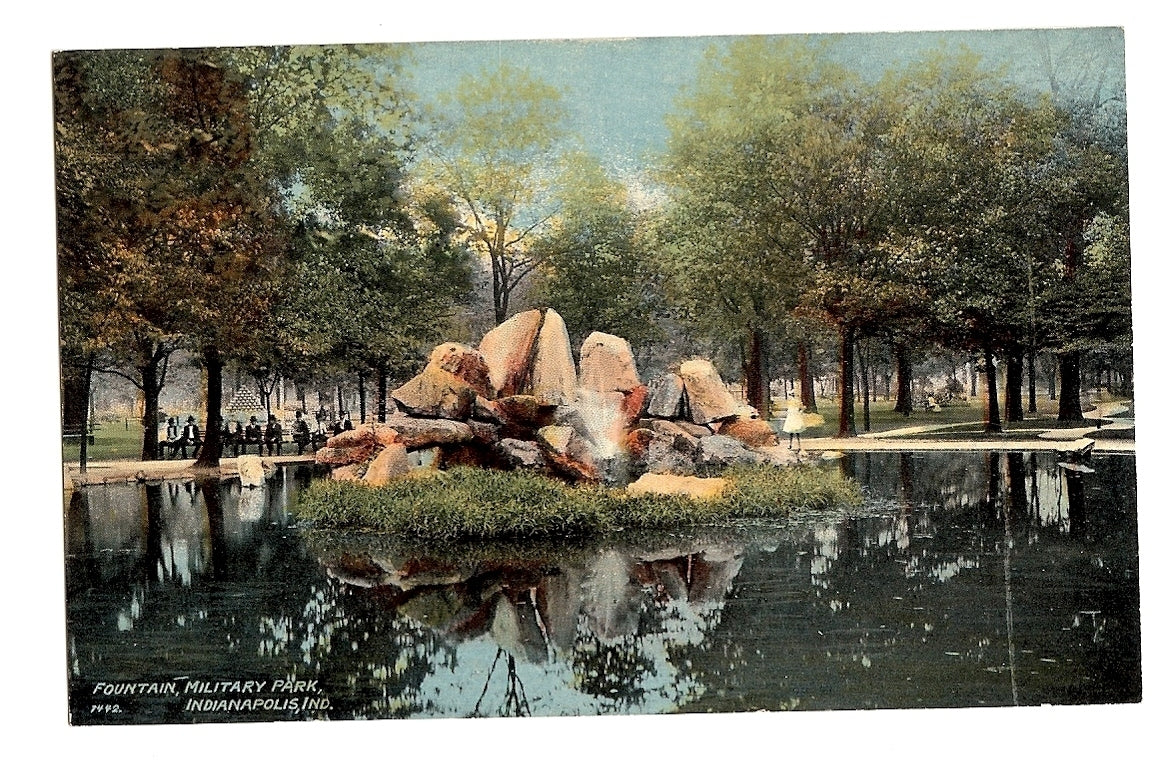 Fountain Military Park Indianapolis Indiana IN Postcard