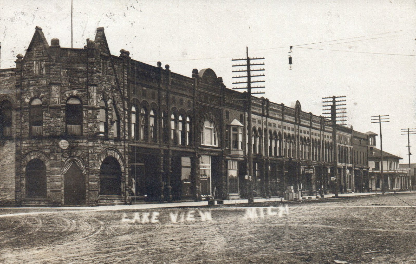 Lake View Michigan Mich MI Postcard RPPC 