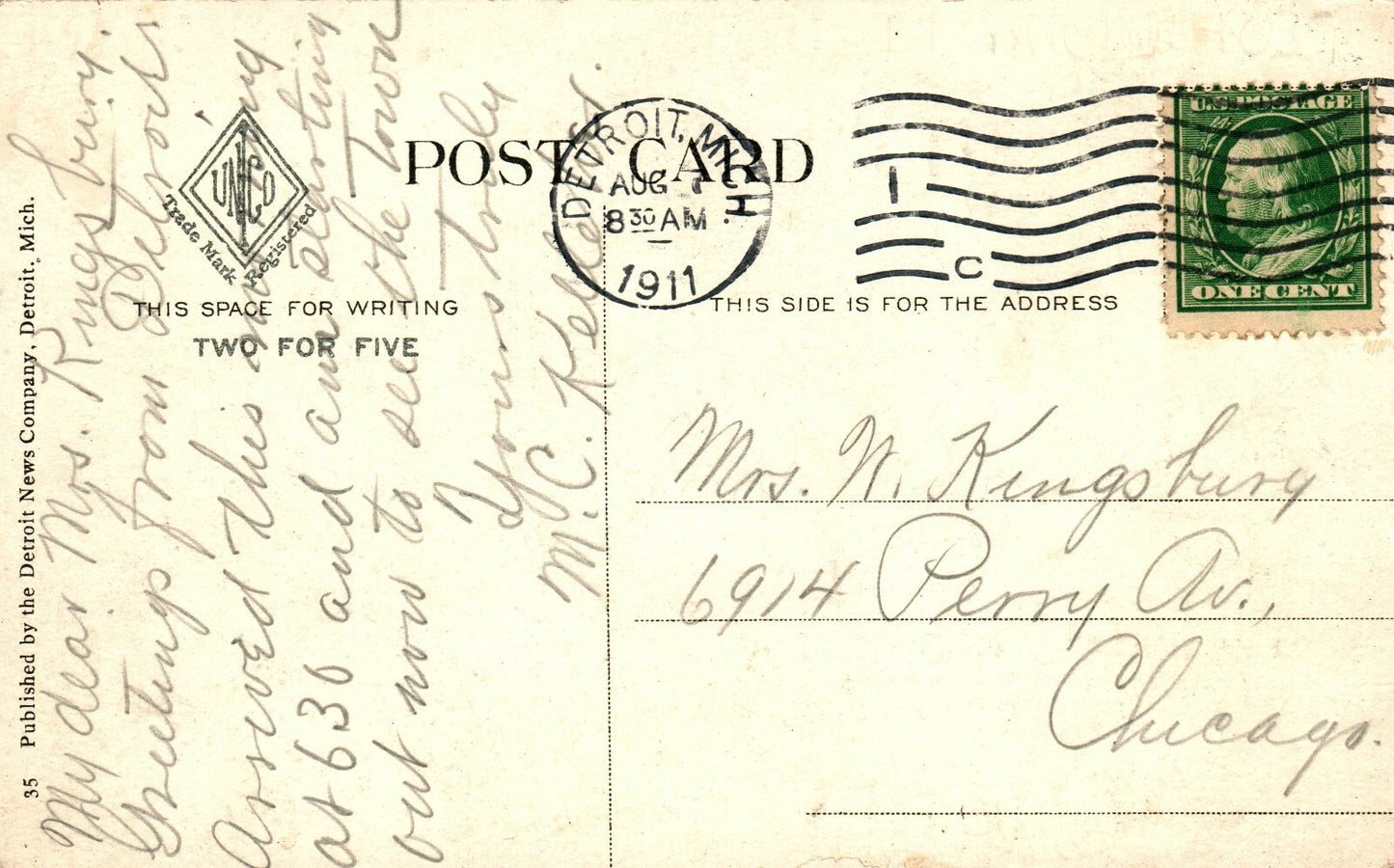 Canoeing on the Canal Belle Isle Park Detroit  MI Michigan Postcard