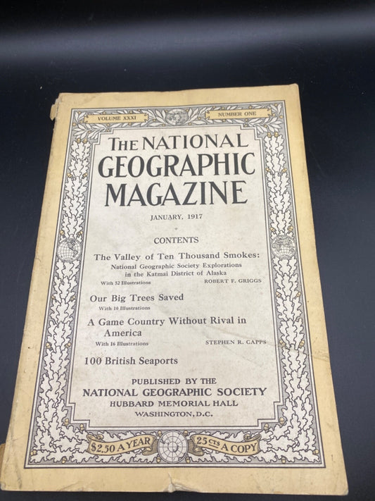 RARE National Geographic-JAN 1917 100 BRITISH SEAPORTS.