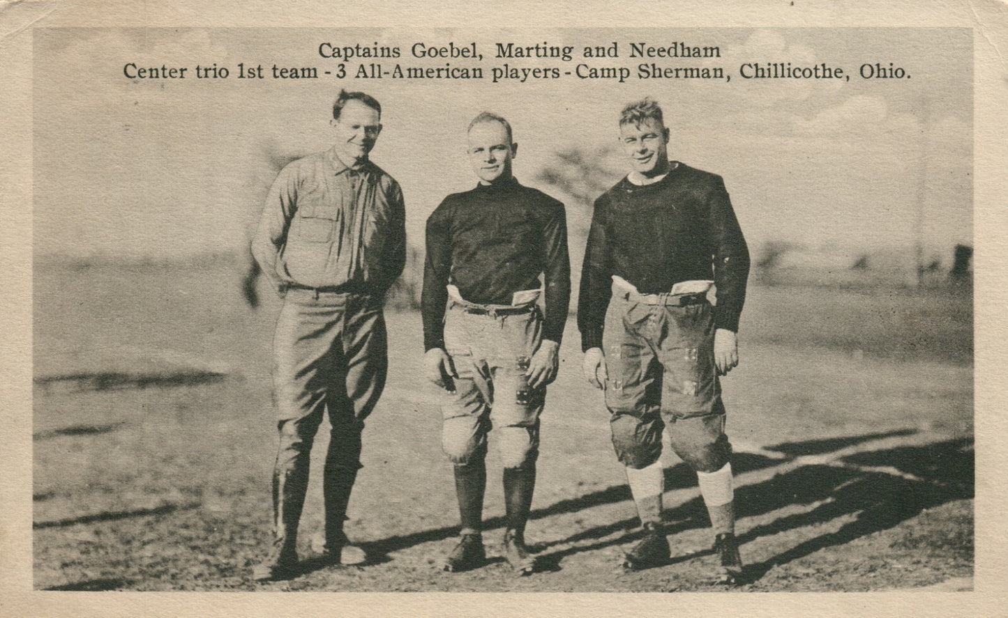 Sports 1918 Captains Football Camp Sherman Chillicothe Ohio  OH Postcard