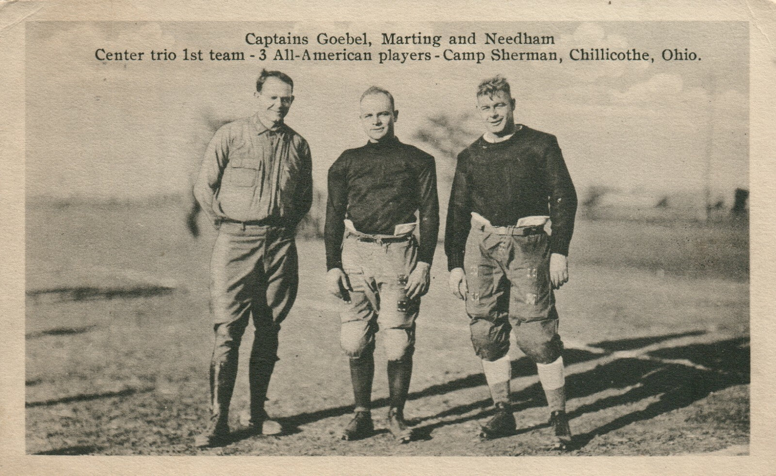 Sports 1918 Captains Football Camp Sherman Chillicothe Ohio  OH Postcard