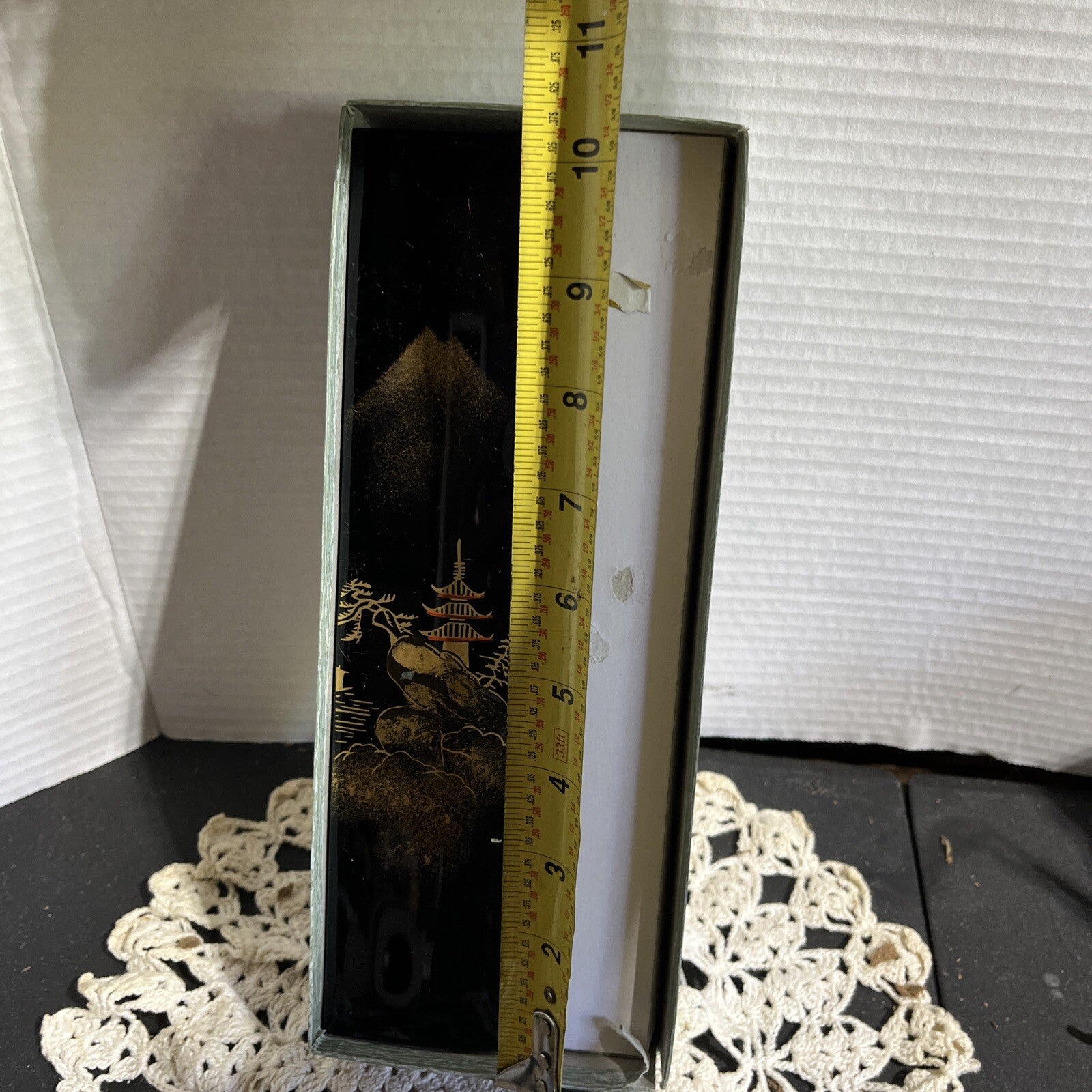 Vintage Chopsticks 5 Pairs Inlays in Lacquer Case