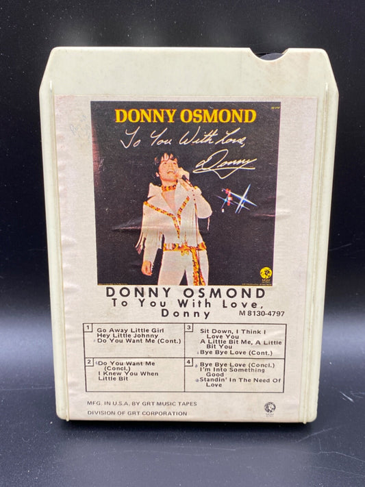 Vintage 8 Track Donny Osmond To You With Love, Donny