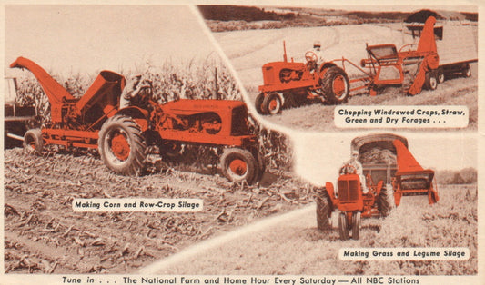 Allis-Chalmers Forage Harvester TRACTOR Vintage postcard