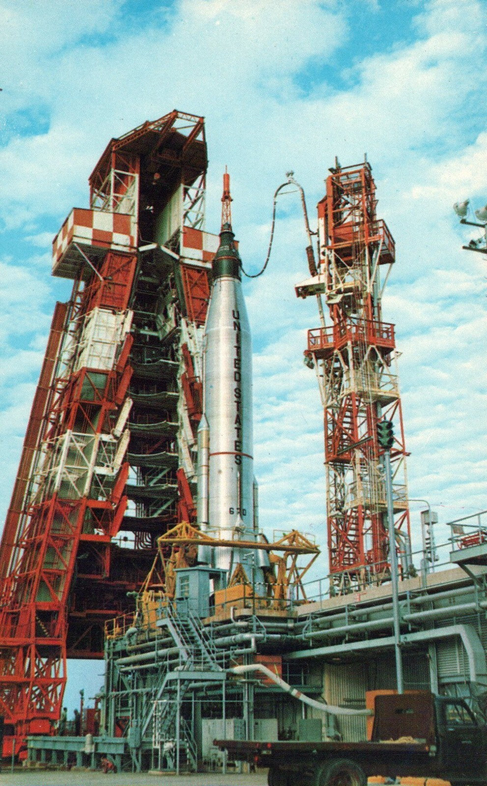 John F Kennedy Space Center NASA Atlas-Mercury being readied for launch Florida