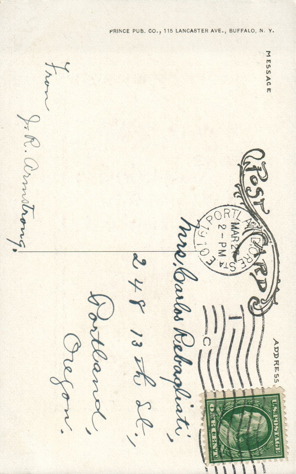 Blue and White Background  Easter Greetings Poem Easter Postcard