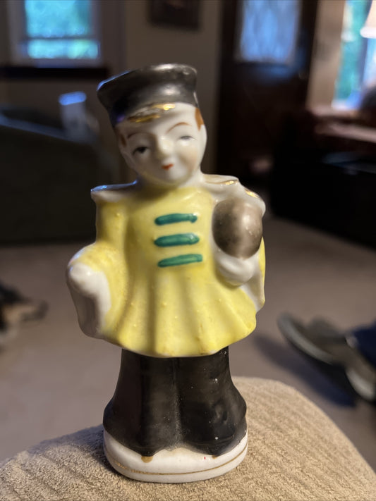 Vintage Occupied Japan Small Figurine Porcelain Man Hand Painted