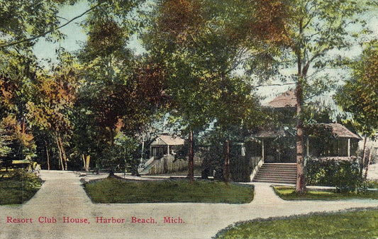 Resort Club House in Harbor Beach Michigan Michigan Mich MI Postcard