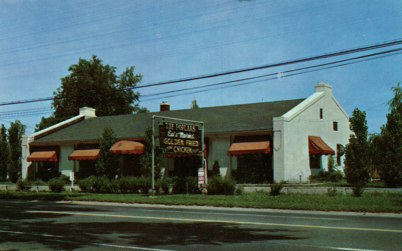 The Poplars on Highway US16 MSC MSU East Lansing MI Michigan Mich Postcard