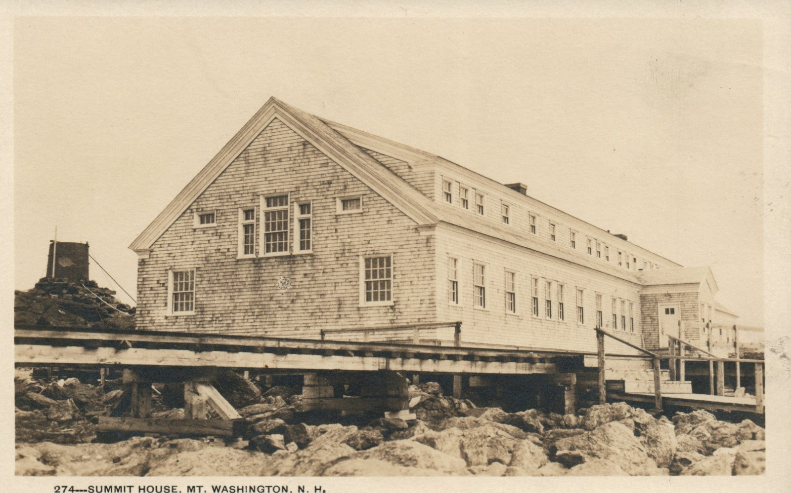 Real Photo Summit House Mt Washington New Hampshire NH  Postcard