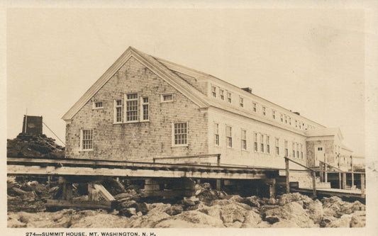 Real Photo Summit House Mt Washington New Hampshire NH  Postcard