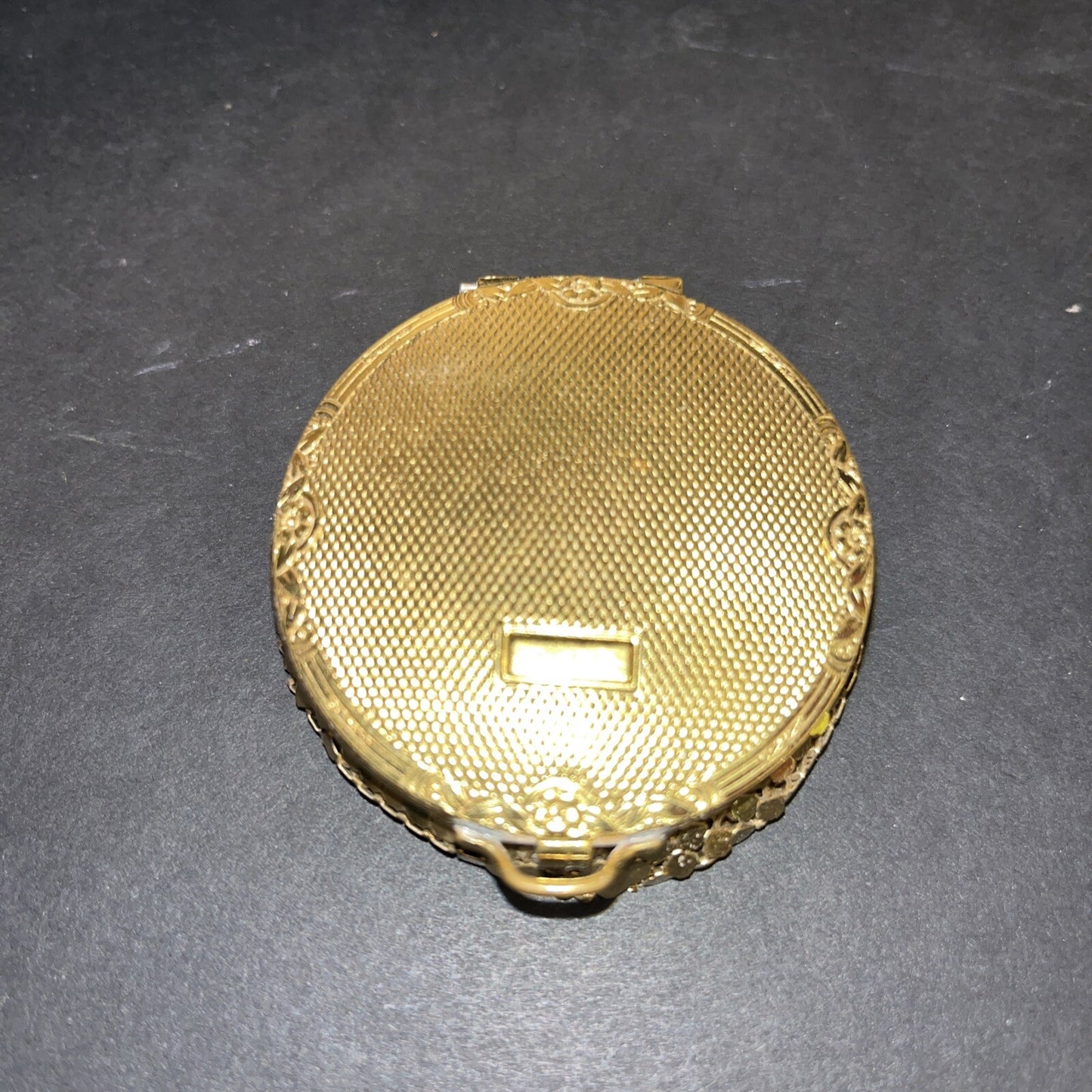 Rare Vintage Compact Gold Mesh 1950's Gold Tone Compact Powder/blush