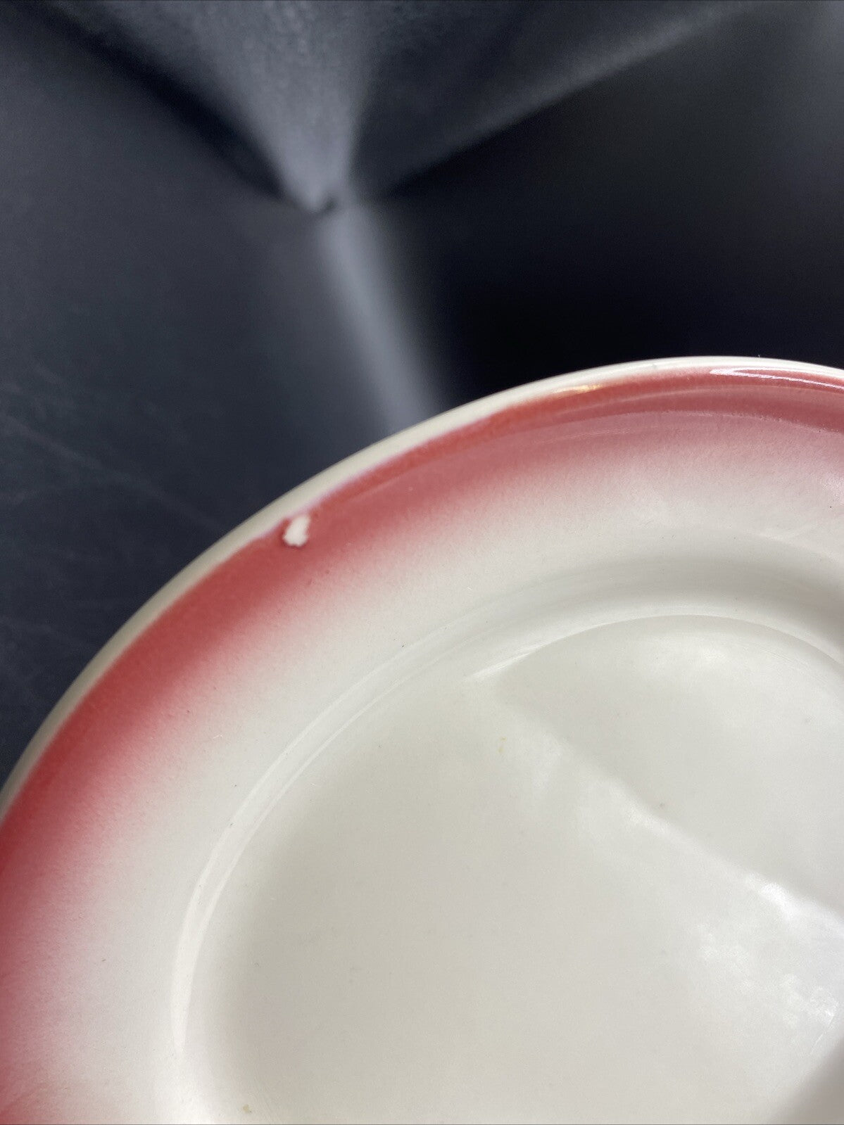 5.5" Vintage Homer Laughlin Small red rim Bread Plate