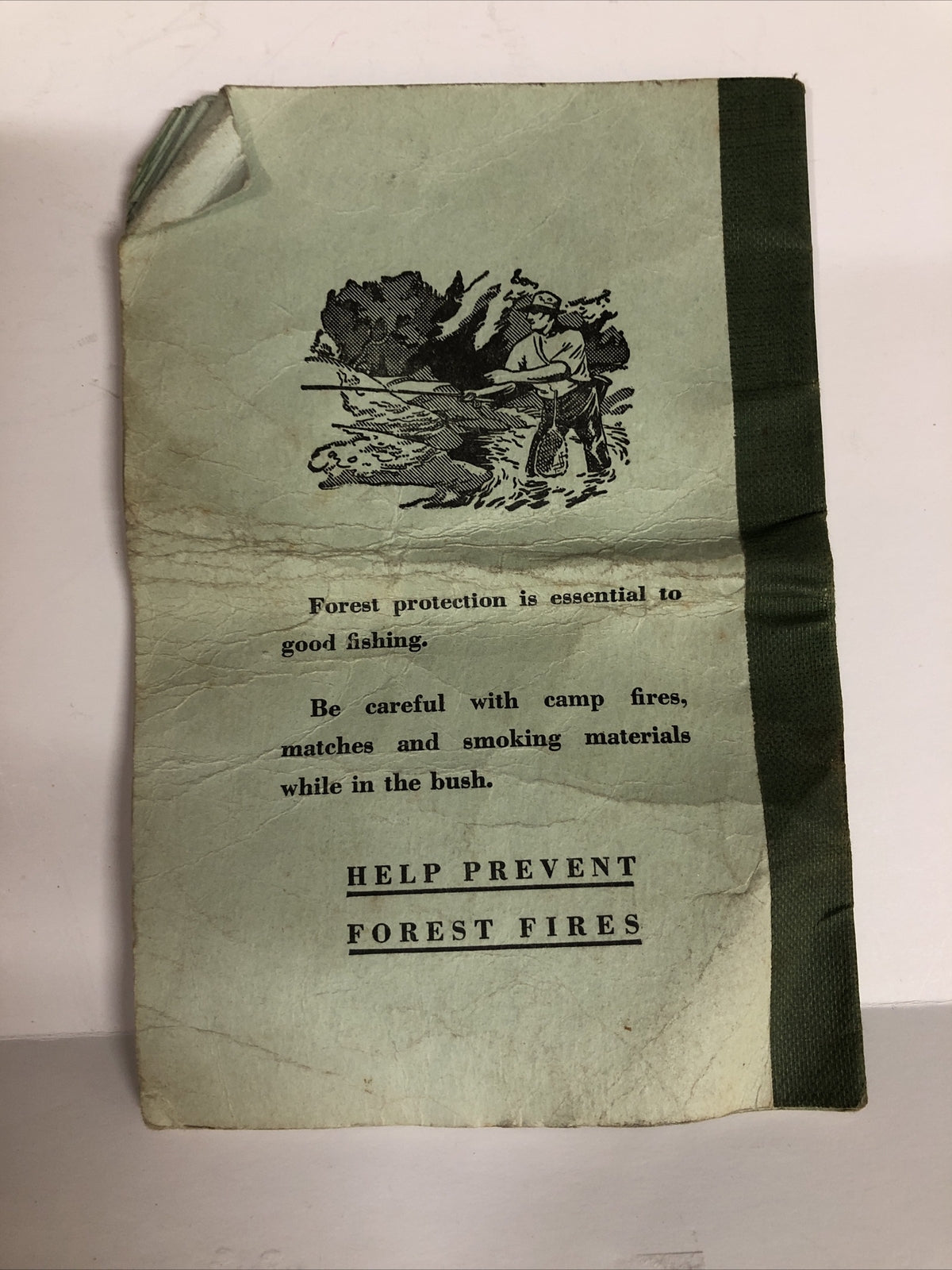 Vintage 1956 Ontario Non Resident Angling Fishing License Booklet