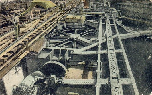 The Machinery for Opening & Closing One Leaf of the Gate Vintage Panama Postcard