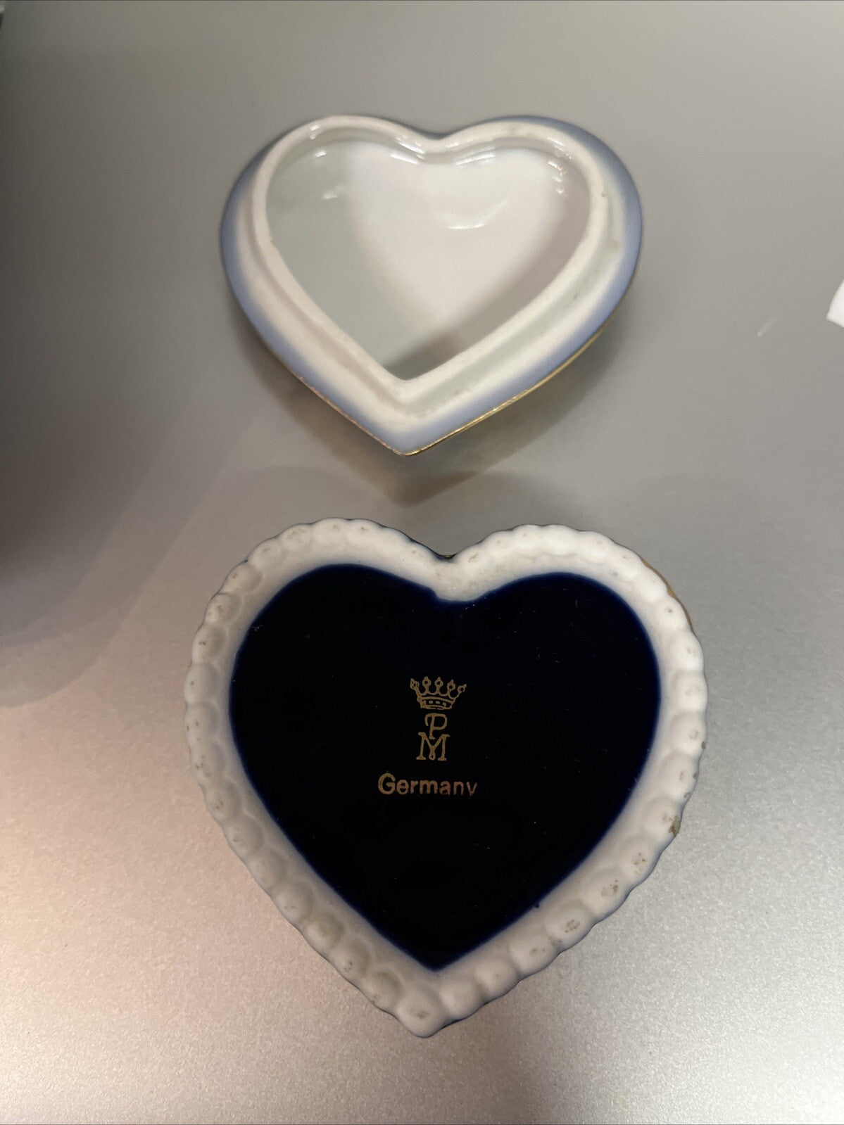 Trinket Jewelry Box Martinroda Porcelain Hand Painted Made in Germany Pm Signed