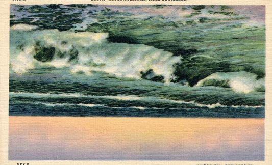 The Surf And The Ocean S333 Greetings From Kennebunkport Maine ME Postcard