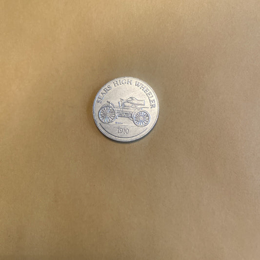 1910 Sears High Wheeler Sunoco Oil Commemorative Token Antique Car Coin Franklin