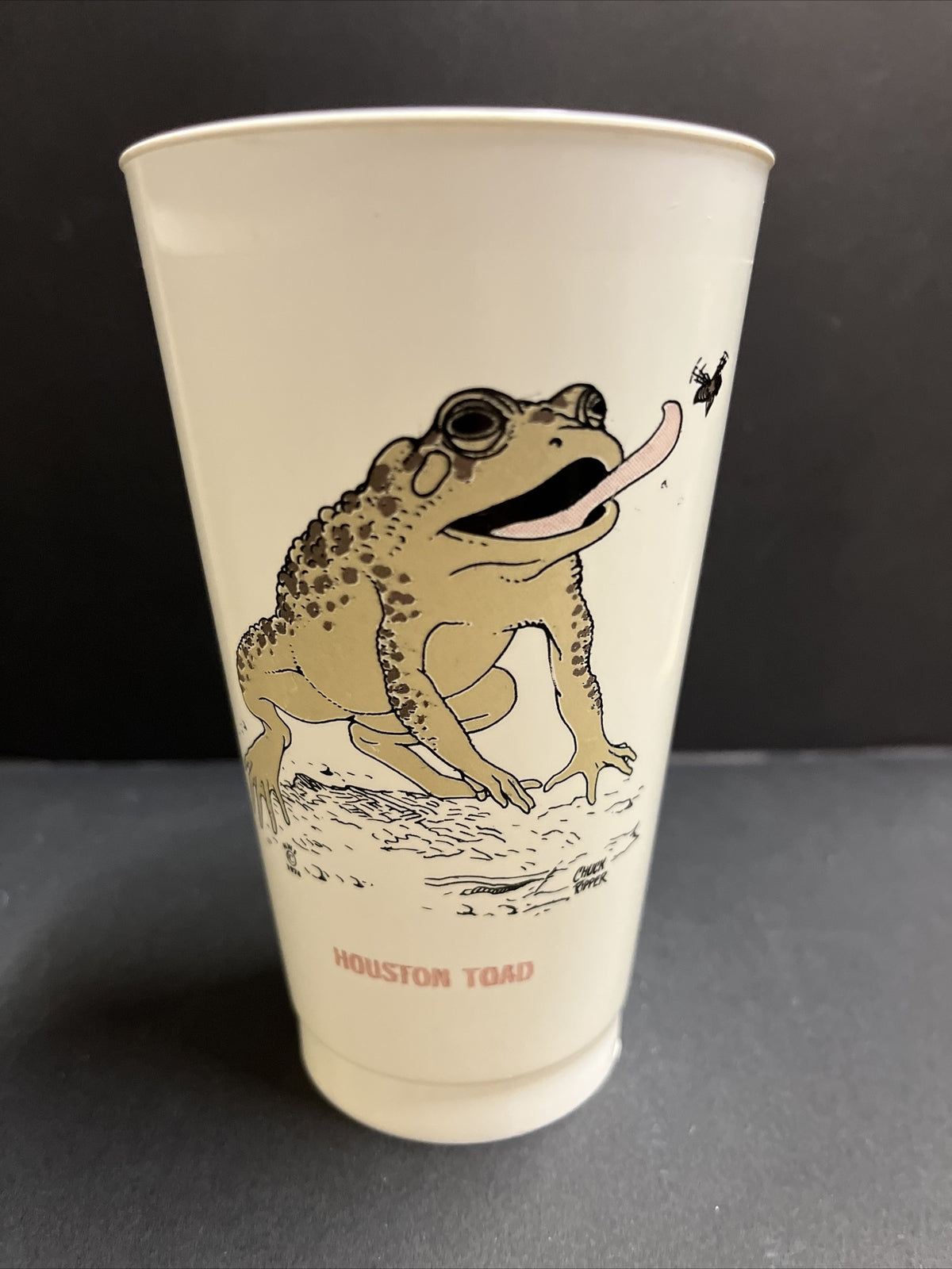 Vintage 1974 7/11 Plastic Slurpee Cup Save a Living Thing "Houston Toad"