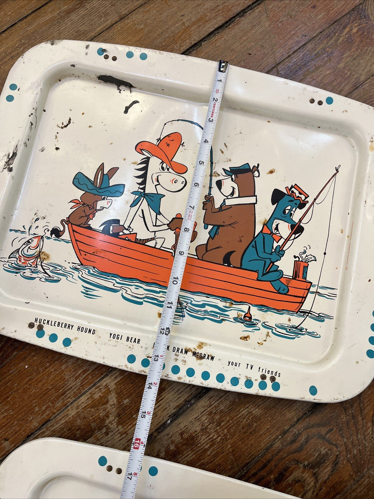 Vintage 5 Huckleberry Hound, Yogi Bear, Quick Draw McGraw & TV Friends TV Tray's