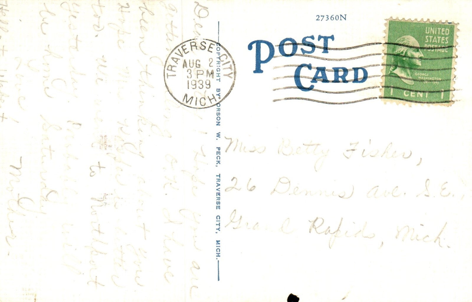 Entrance to Clinch Park in Traverse City Michigan MI Postcard