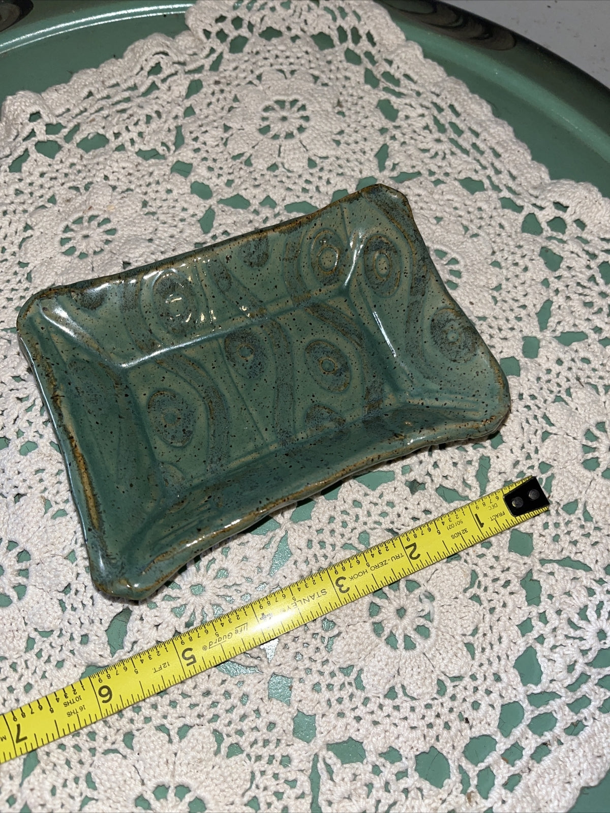 Studio Art Pottery Trinket Dish / Soap Dish  USA Made 5"