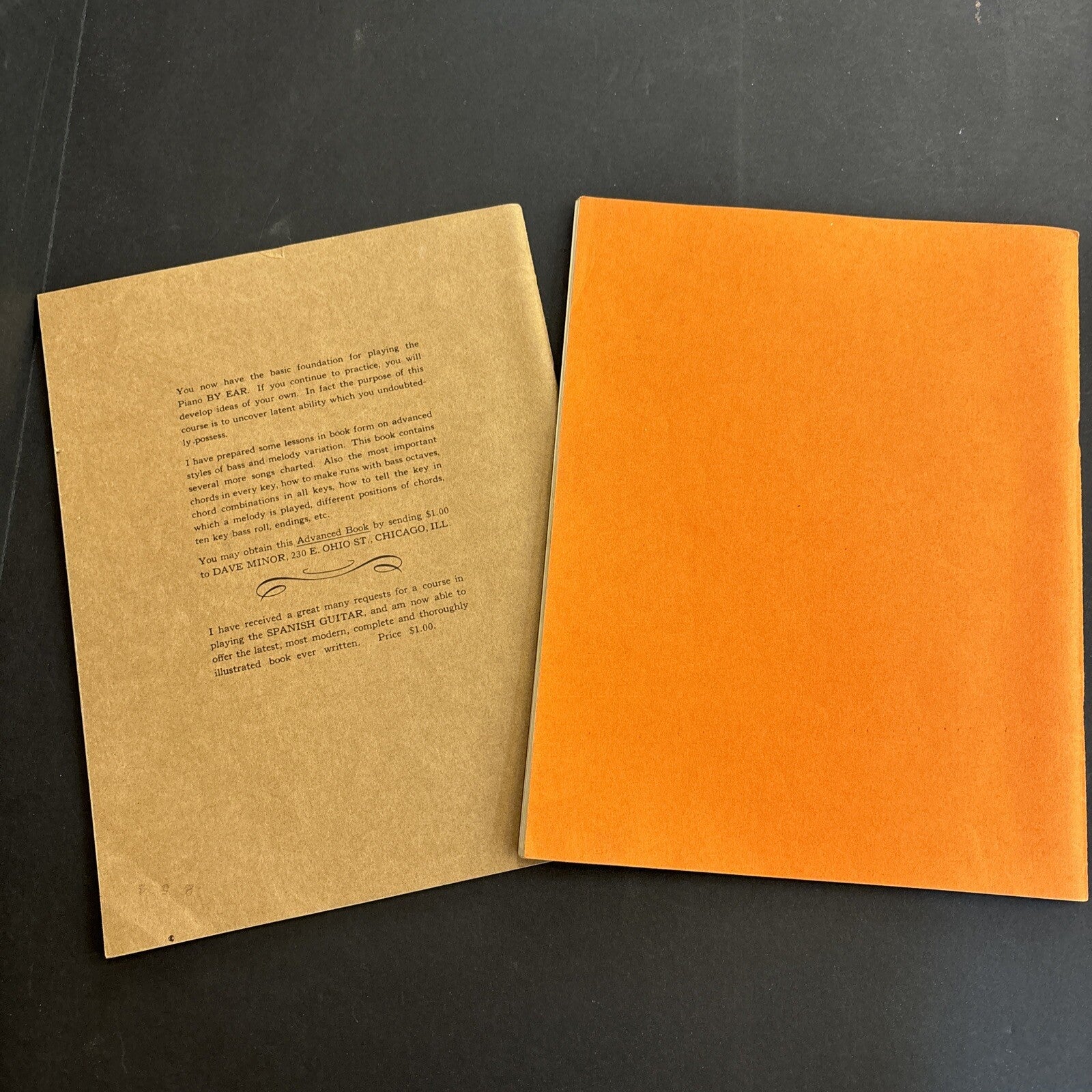 Set Of 2 Vintage 1943 Dave Minor Play By Ear  Song Books