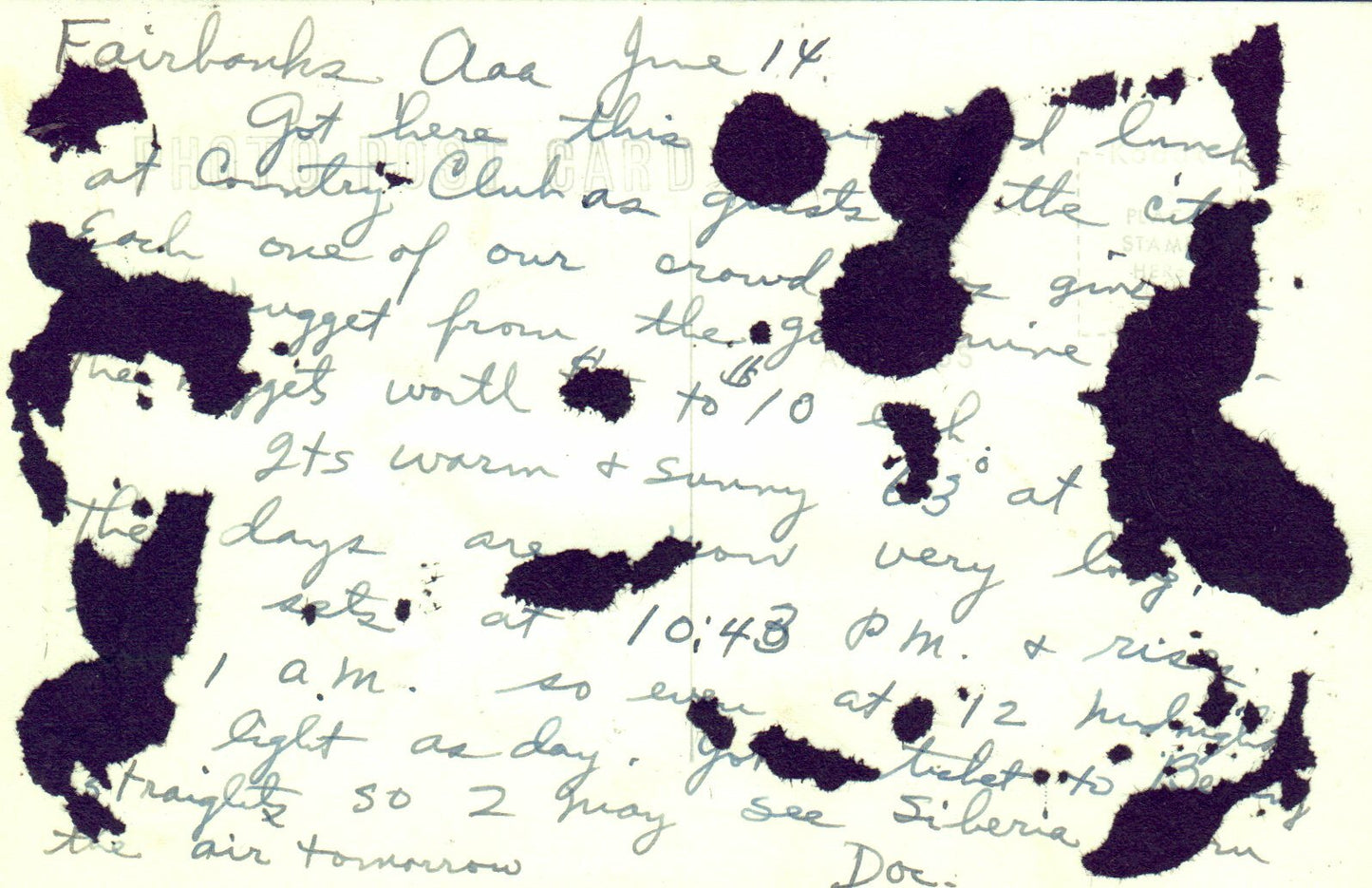 Real Photo Game Hunter Caribu Alaska AK Johnston Postcard Hunting Hunt