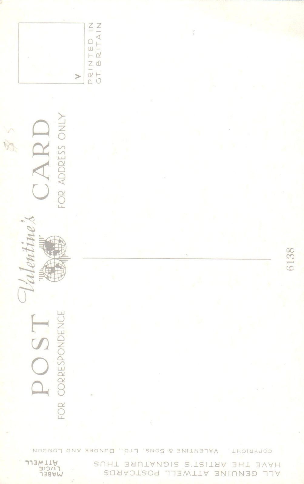  MLA Artist Signed Mabel Lucie Attwell Postcard Red Bug Car #6138