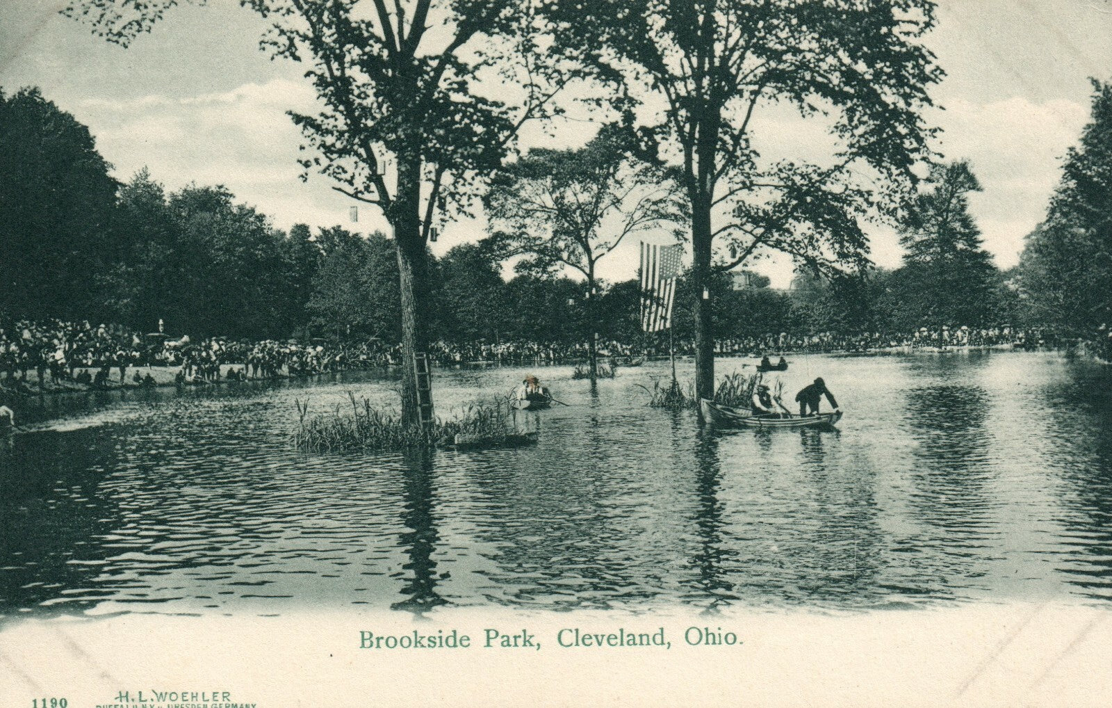 Brookside Park Cleveland 1190  OH Ohio Postcard