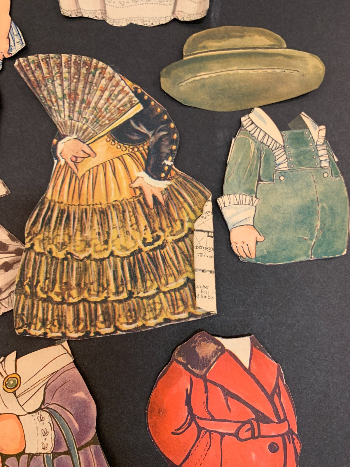 Lot of 36 Paper Doll, Clothing and Accessories