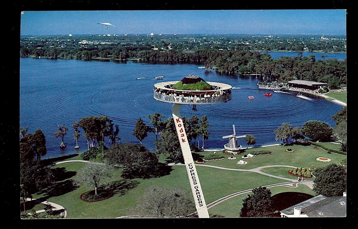 Island in the Sky Tropical Island Cypress Gardens Amusement Park Postcard