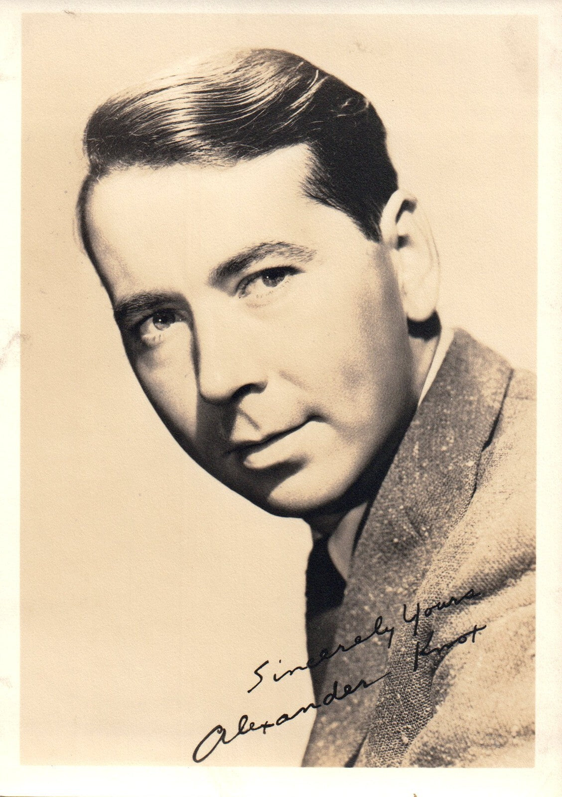 Hollywood Movie Star Alexander Knox AUTOGRAPHED INK  Real PHOTO  Signed 5 x 7