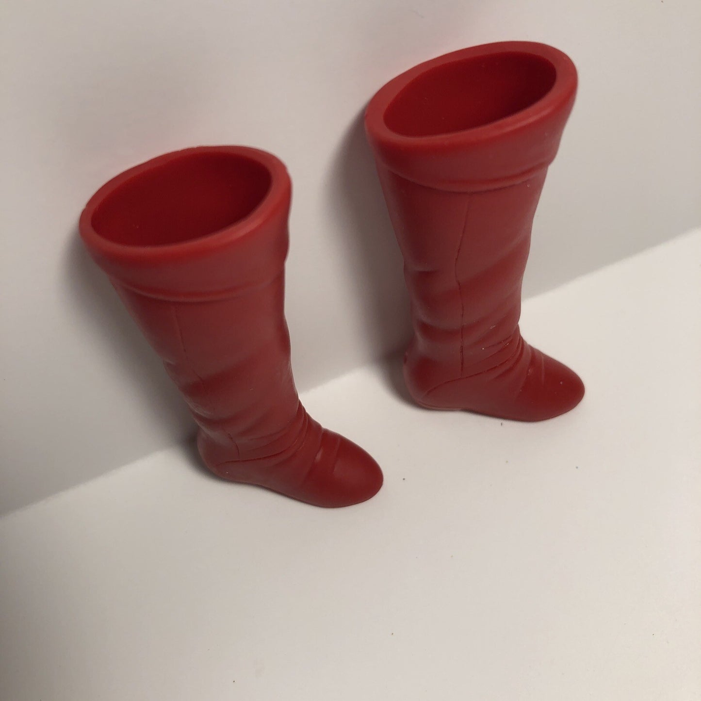Barbie Doll Size Red Boots Shoes #01 (Doll not included)