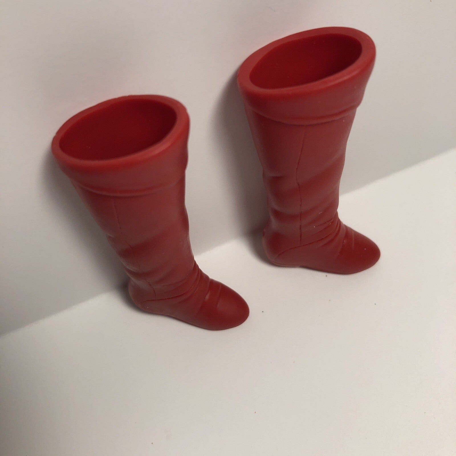 Barbie Doll Size Red Boots Shoes #01 (Doll not included)