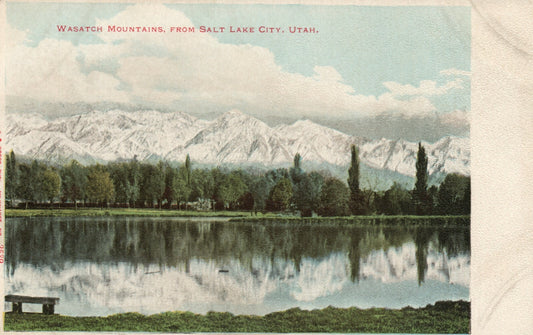 2539 Snow Filled Wasatch Mountains Salt Lake City UT Utah Postcard