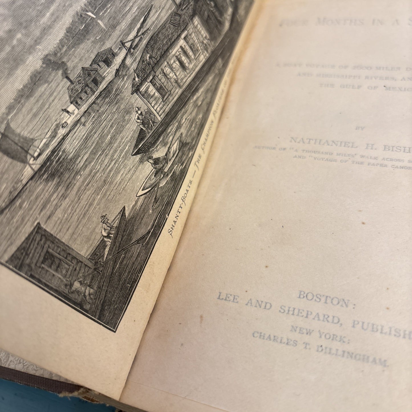 RARE Four Months In A Sneak Box By NH Bishop 1879 First Edition Illustrated