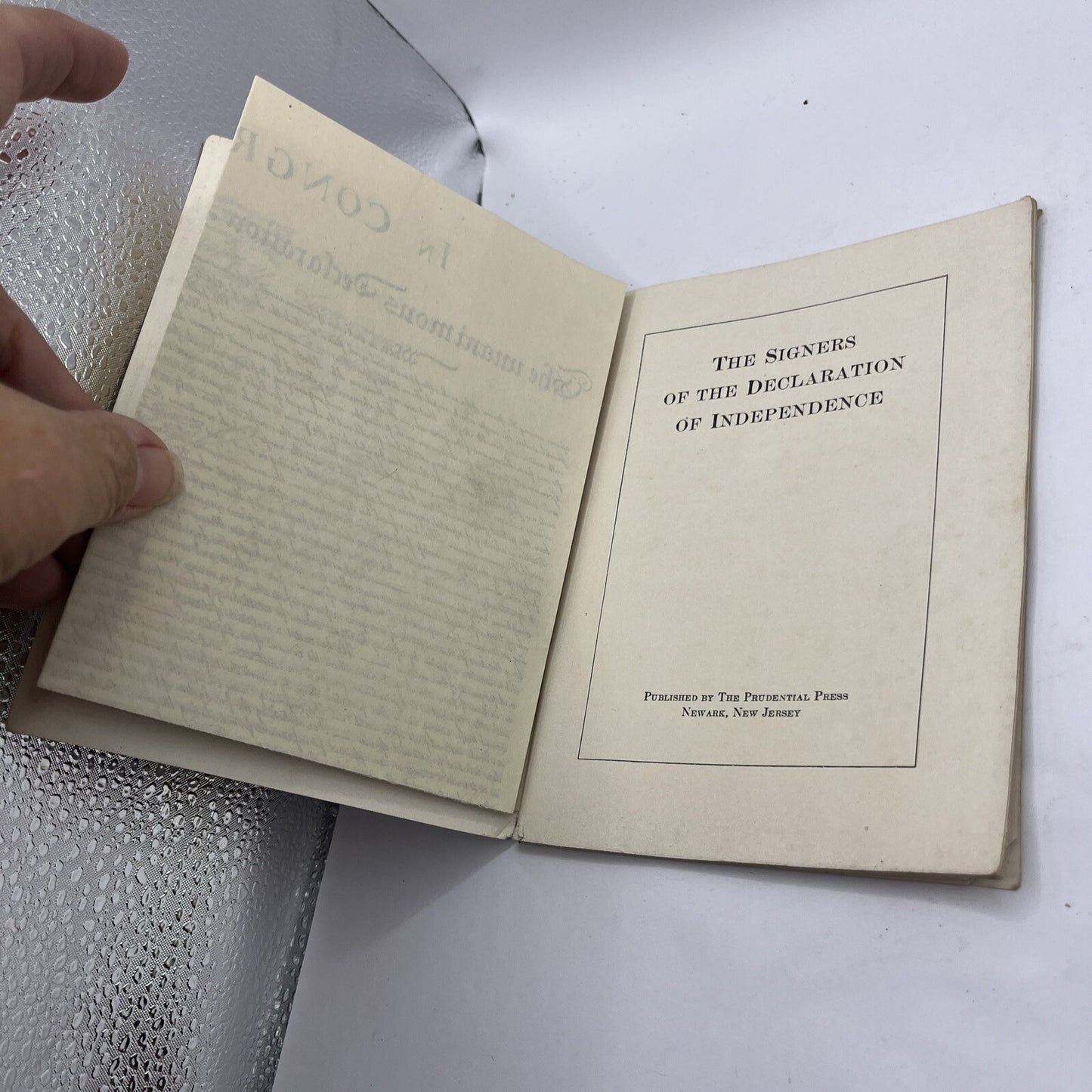 The Signers Of The Declaration Of Independence Book Prudential Insurance P6D