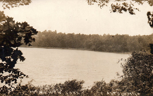 Real Photo of McKewen Lake in Alto Michigan Postcard