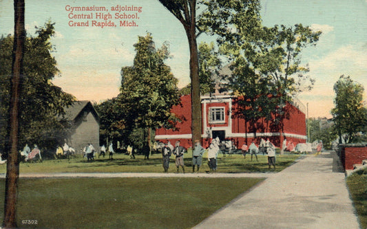 Gymnasium adjoining Central High School, Grand Rapids, Michigan MI Postcard