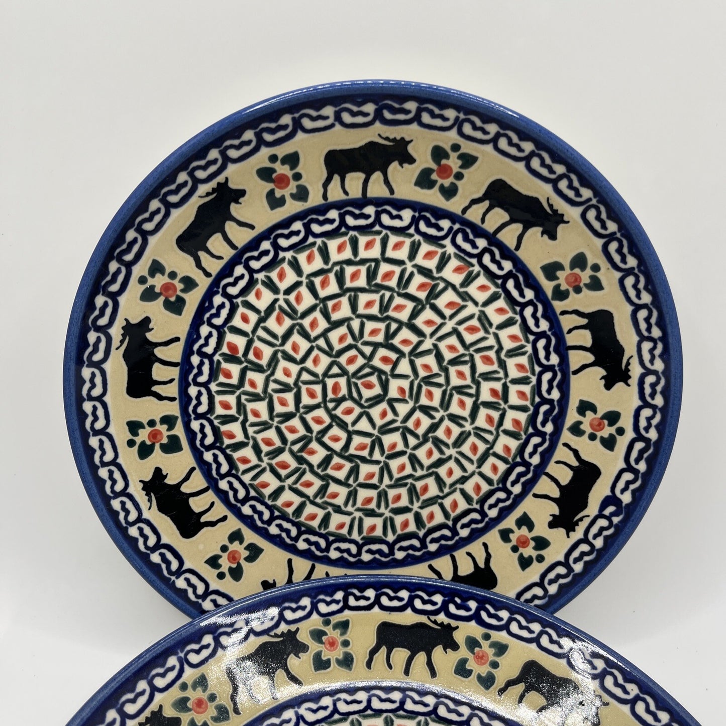 Unikat 2 Polish Pottery  Handmade Trivet R. Zarzycka 7.5” Salad Plate