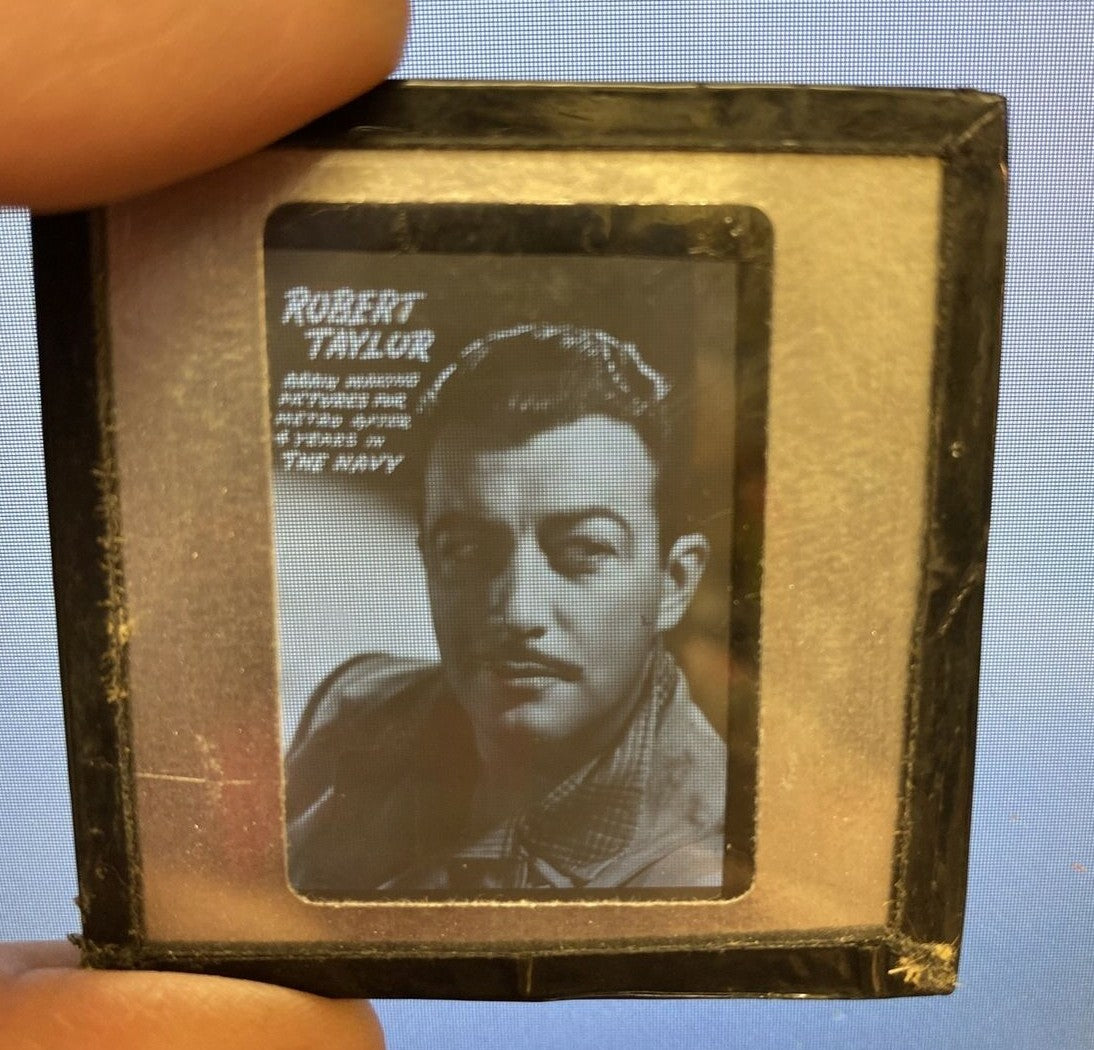 Robert Taylor Original 2 x 2 black white slide Promotional photo Metro Navy 