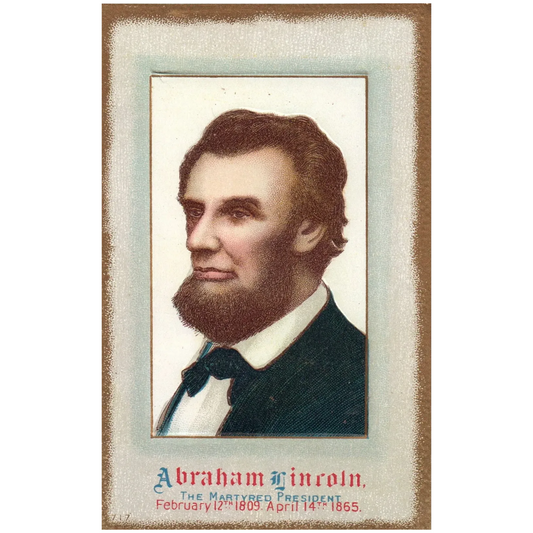 Abraham Lincoln The Martyred President Vintage Patriotic President Postcard