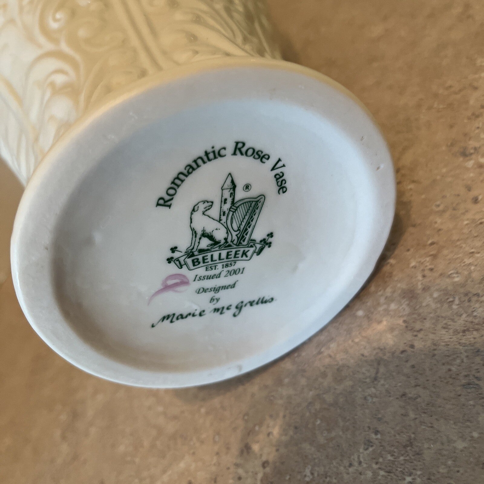 Belleek Romantic Rose Vase